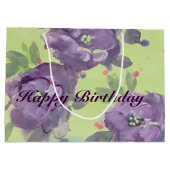 Verbluffende Paarse aquarel Event Paper-producten Groot Cadeauzakje (Achterkant)