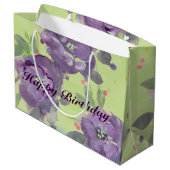 Verbluffende Paarse aquarel Event Paper-producten Groot Cadeauzakje (Achterkant Gekanteld)