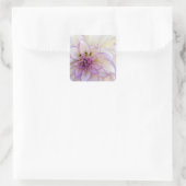 Verbluffende Paarse en Witte Dahlia Flower Vierkante Sticker (Tas)