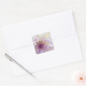 Verbluffende Paarse en Witte Dahlia Flower Vierkante Sticker (Envelop)