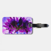 Verbluffende Paarse en zwarte Cactus Dahlia Bagagelabel (Achterkant horizontaal)