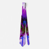 Verbluffende Paarse en zwarte Cactus Dahlia Stropdas (Voorkant)