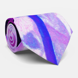 Verbluffende Paarse en zwarte Cactus Dahlia Stropdas