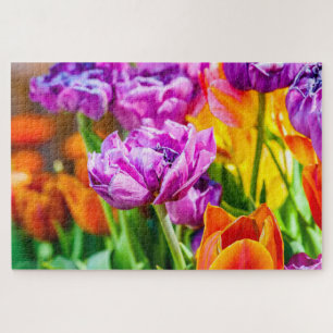 Verbluffende Paarse papegaaibloemen Legpuzzel