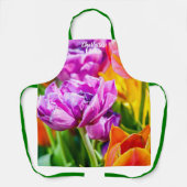 Verbluffende Paarse papegaaibloemen Schort (Voorkant)