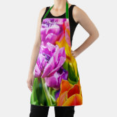 Verbluffende Paarse papegaaibloemen Schort (Insitu)