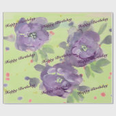 Verbluffende Paarse Waterverf Event Paper Producte Cadeaupapier (Vlak)