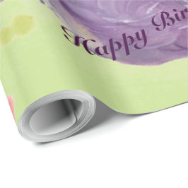 Verbluffende Paarse Waterverf Event Paper Producte Cadeaupapier