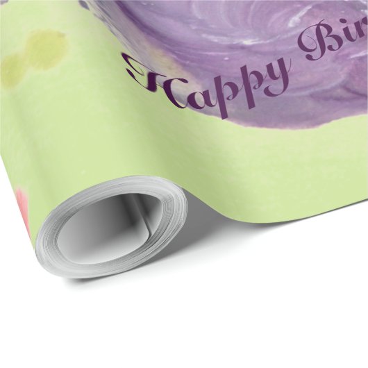 Verbluffende Paarse Waterverf Event Paper Producte Cadeaupapier (Rol Hoek)