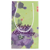 Verbluffende Paarse Waterverf Event Paper Producte Klein Cadeauzakje (Voorkant)