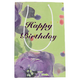 Verbluffende Paarse Waterverf Event Paper Producte Medium Cadeauzakje