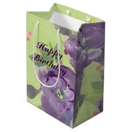 Verbluffende Paarse Waterverf Event Paper Producte Medium Cadeauzakje