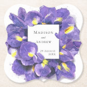 Verbluffende Paarse Waterverf van Irisa's Kartonnen Onderzetters (Voorkant)