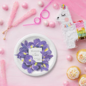 Verbluffende Paarse Waterverf van Irisa's Papieren Bordje