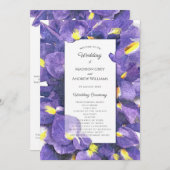 Verbluffende Paarse Waterverf van Irisa's Programmakaart (Voorkant / Achterkant)