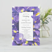 Verbluffende Paarse Waterverf van Irisa's Programmakaart (Staand voorkant)