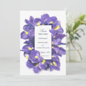 Verbluffende Paarse Waterverf van Irisa's Save The Date (Staand voorkant)