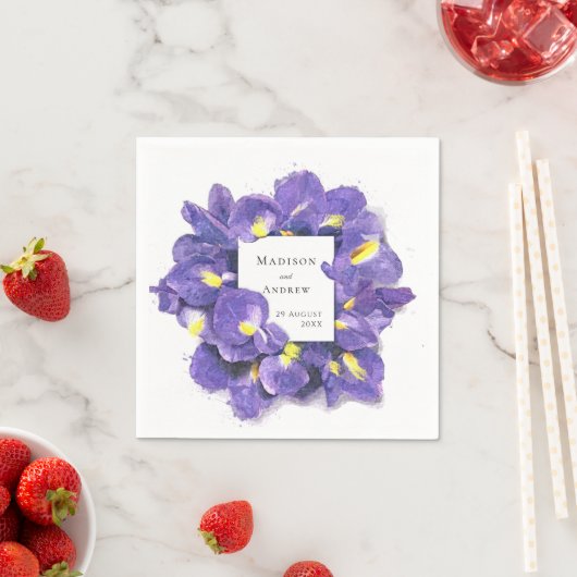 Verbluffende Paarse Waterverf van Irisa's Servet (Insitu)