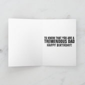 VERBLUFFENDE PAPA DONALD TRUMP VERJAARDAGSCARD KAART (Binnen)