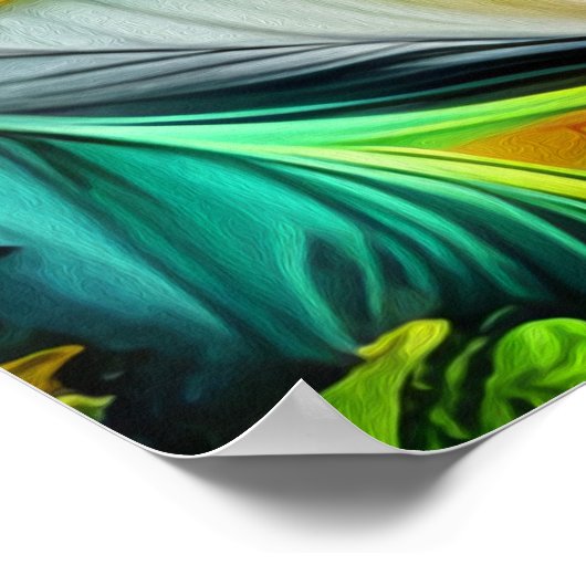 Verbluffende pauw met prachtige staartwaren poster (Hoek)