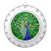 Verbluffende Peacock-mozaïekkunstgeschenken op maa Dartbord (Voorkant)