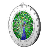 Verbluffende Peacock-mozaïekkunstgeschenken op maa Dartbord (Voorkant Rechts)