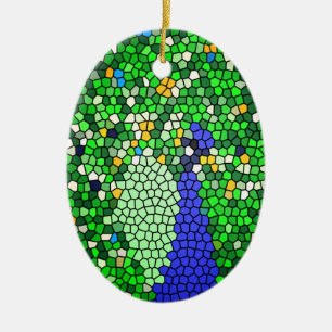 Verbluffende Peacock-mozaïekkunstgeschenken op maa Keramisch Ornament