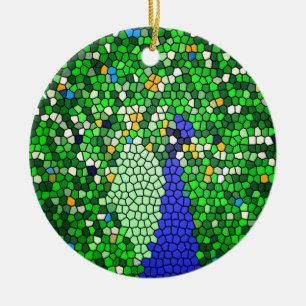 Verbluffende Peacock-mozaïekkunstgeschenken op maa Keramisch Ornament