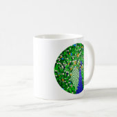 Verbluffende Peacock-mozaïekkunstgeschenken op maa Koffiemok (Voorkant rechts)
