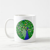 Verbluffende Peacock-mozaïekkunstgeschenken op maa Koffiemok (Links)