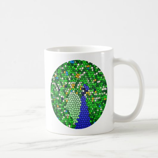 Verbluffende Peacock-mozaïekkunstgeschenken op maa Koffiemok (Rechts)