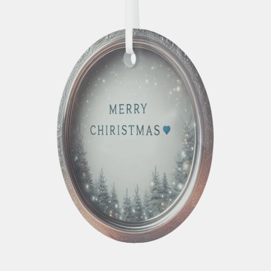 Verbluffende personaliseren mooie kerst ornament (Voorkant links)