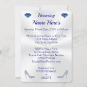 Verbluffende persoonlijke, 45e verjaardag uitnodig kaart (Achterkant)