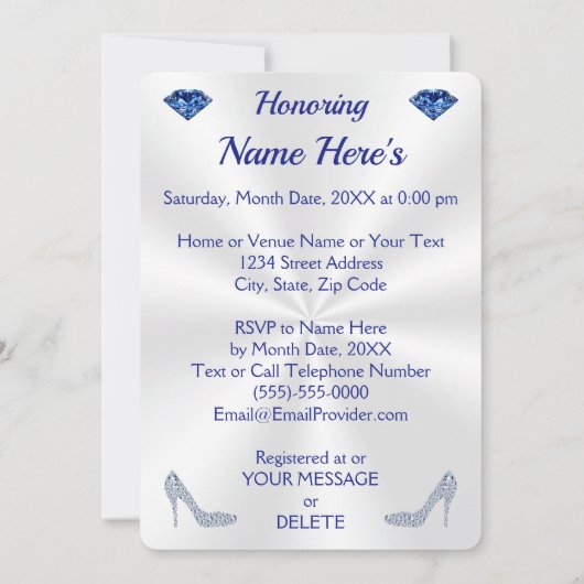 Verbluffende persoonlijke, 45e verjaardag uitnodig kaart (Achterkant)