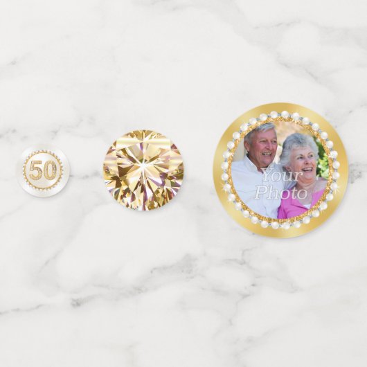 Verbluffende persoonlijke, 50e Jubileum Confetti (Achterkanten)