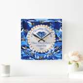 Verbluffende persoonlijke, 65e Jubileum-cadeau, 65 Vierkante Klok (Huis)