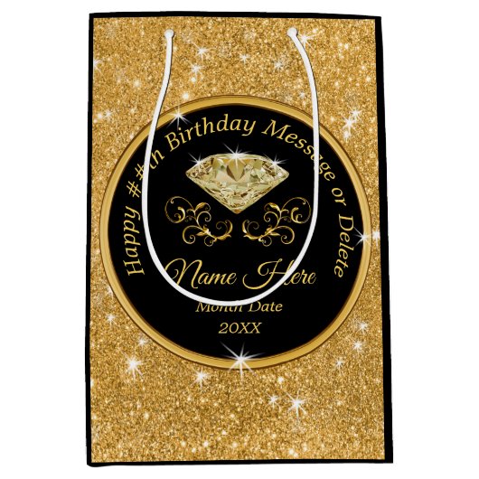 Verbluffende persoonlijke 'Birthday Cadeaus', ELK  Medium Cadeauzakje (Voorkant)