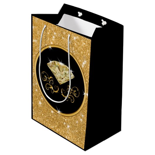 Verbluffende persoonlijke 'Birthday Cadeaus', ELK  Medium Cadeauzakje (Achterkant Gekanteld)