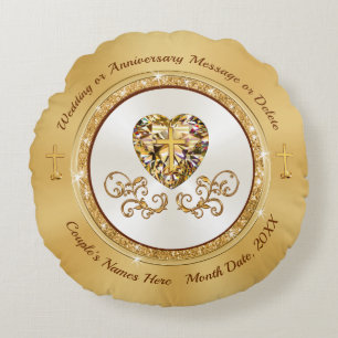 Verbluffende persoonlijke, Christelijke weddenscha Rond Kussen