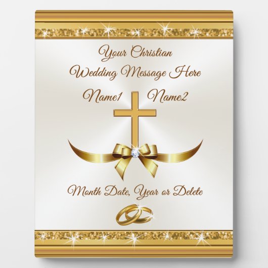 Verbluffende persoonlijke Christelijke weddenschap Fotoplaat (Voorkant)