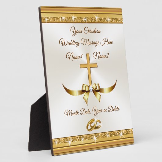 Verbluffende persoonlijke Christelijke weddenschap Fotoplaat (Zijkant)