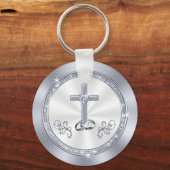 Verbluffende persoonlijke Christelijke weddenschap Sleutelhanger (Achterkant)