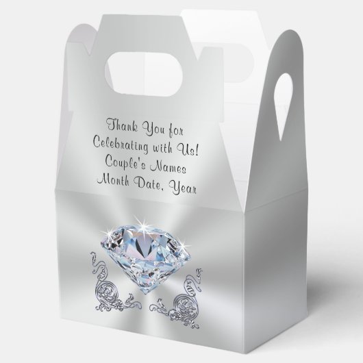 Verbluffende persoonlijke, diamantvijvers bedankdoosjes (Geopend)