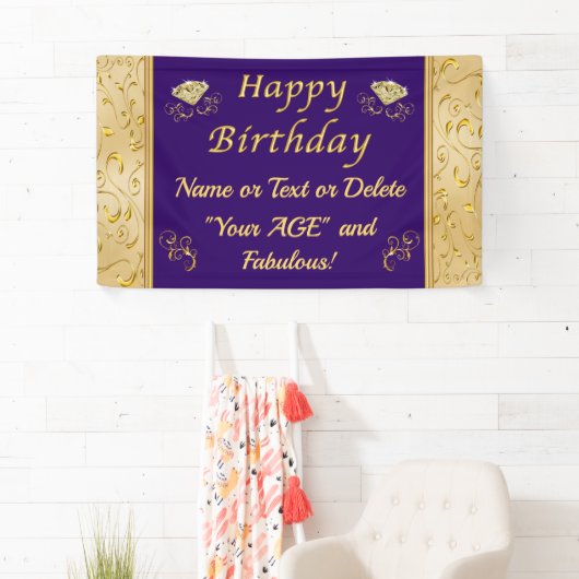 Verbluffende persoonlijke Happy Birthday-banner on Spandoek (Insitu)