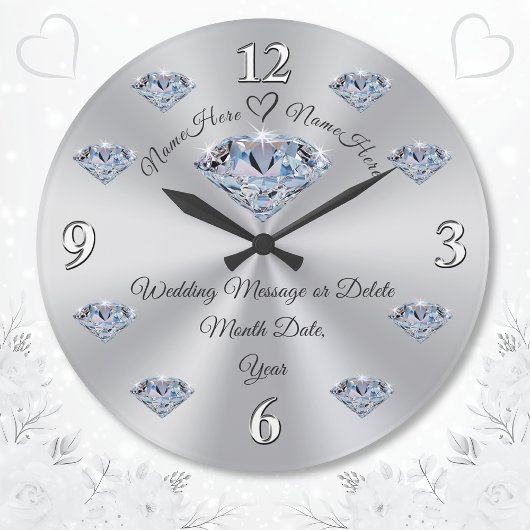 Verbluffende persoonlijke huwelijkspresentaties, h grote klok