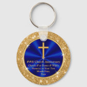 Verbluffende, persoonlijke kerkvoorkeuren, blauw g sleutelhanger (Voorkant)
