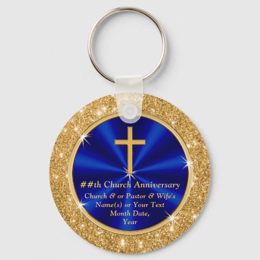 Verbluffende, persoonlijke kerkvoorkeuren, blauw g sleutelhanger (Voorkant)