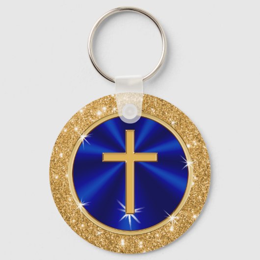 Verbluffende, persoonlijke kerkvoorkeuren, blauw g sleutelhanger (Achterkant)