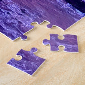 Verbluffende prachtige roze Paarse oceaanzonsonder Legpuzzel (Zijkant)