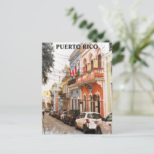 Verbluffende Puerto Rico Vintage Travel Briefkaart (Staand voorkant)